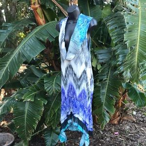 Komarov semi sheer asymmetric dress